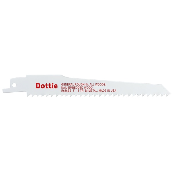 6" L x General Rough-In, All Woods, Nail-Embedded Woods Cutting Reciprocating Saw Blade